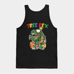 Tree Rex Dinosaur Christmas Tank Top